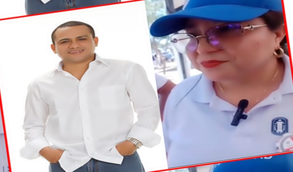 Alcira Sandoval con Brian Orozco
