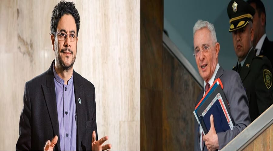 Álvaro Uribe con Iván Cepeda