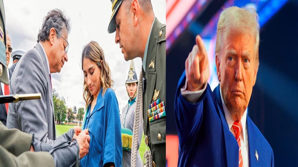 Donald Trump con Gustavo Petro